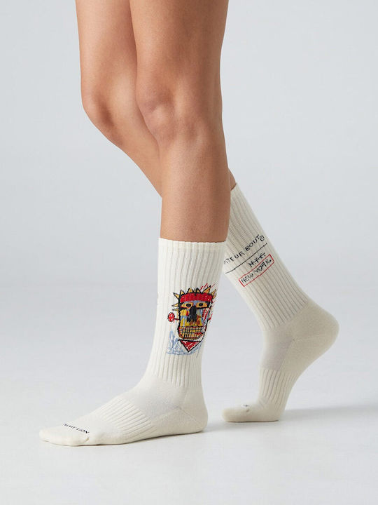 Jimmy Lion Athletische Socken Basquiat Heads 1982 E84242-basquiat Heads