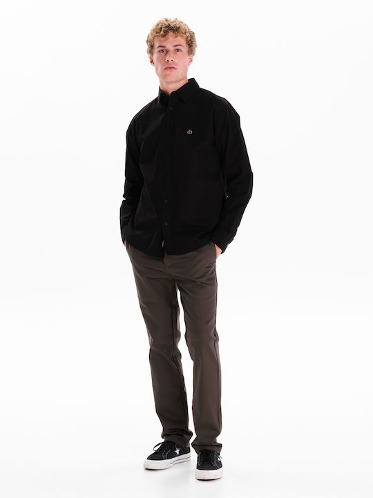 Long Sleeve Shirt in Regular Fit Black