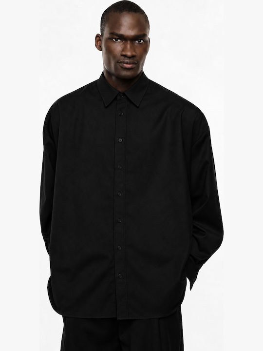 Long Sleeve Shirt in Regular Fit Black