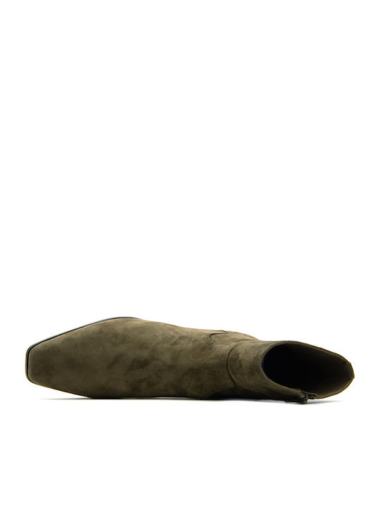 Wildleder Stiefeletten Damen Khaki