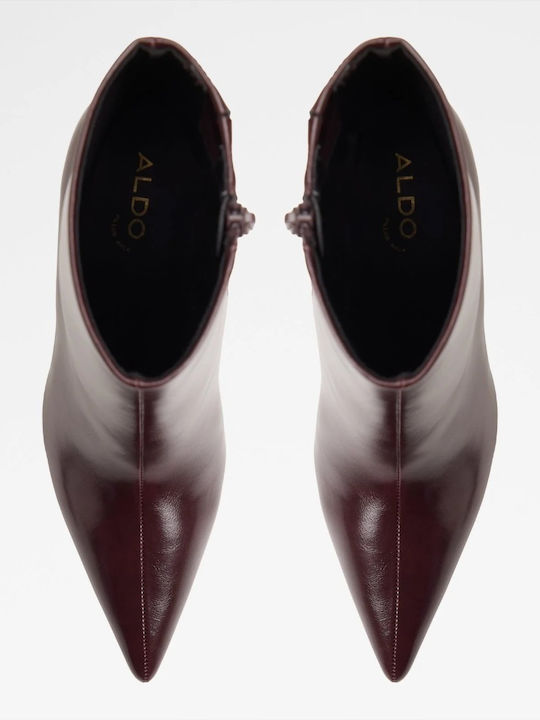 Damen Stiefeletten mit Absatz Burgundisch