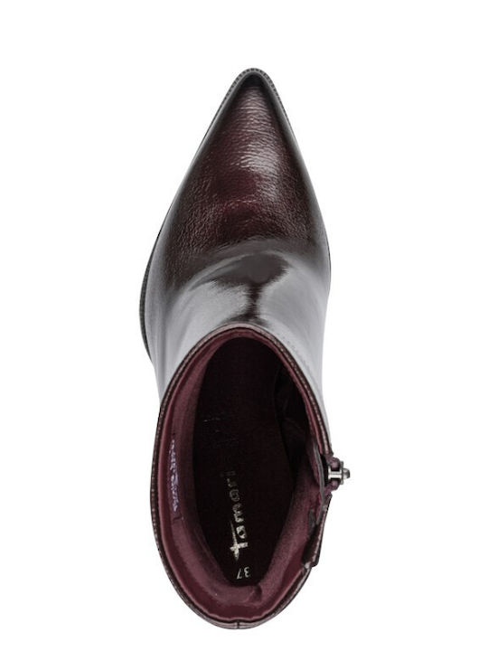 Damen Stiefeletten Burgundisch