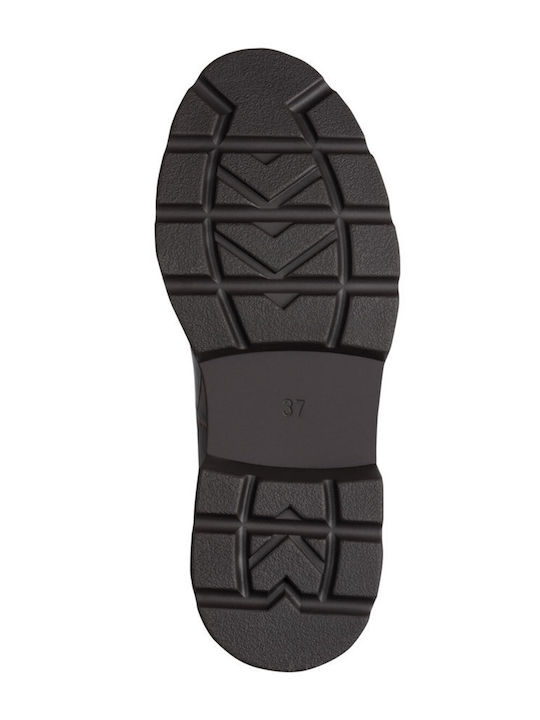 Chelsea-Stiefel Damen Braun mit Pelz
