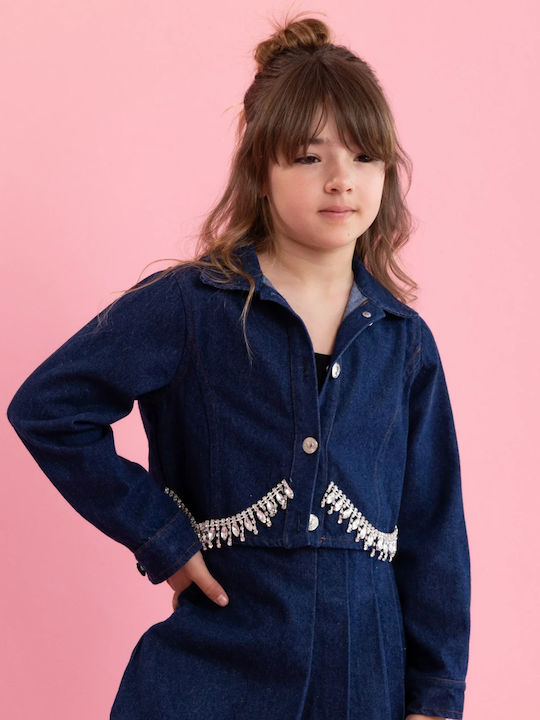 Kids Casual Jacket Short Blue