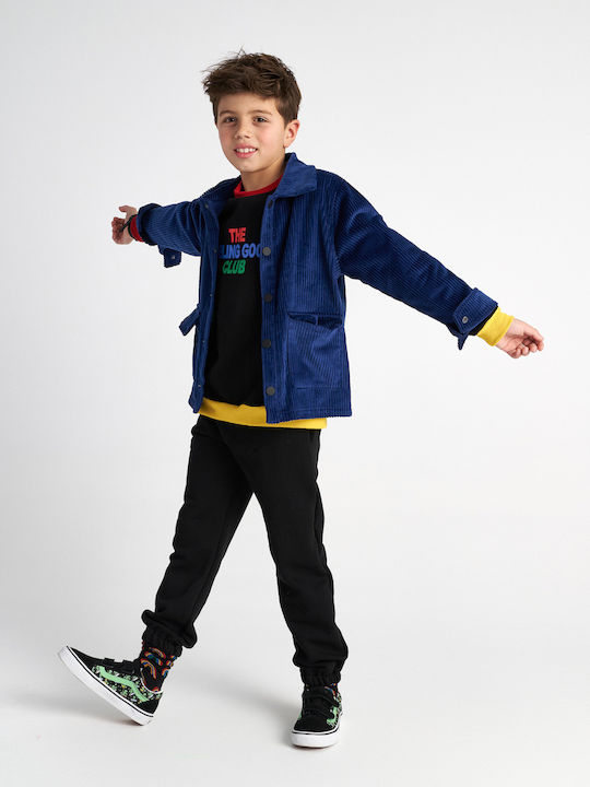 Kids Casual Short Jacket Deep Blue