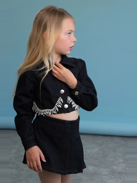 Kids Casual Jacket Short Blue