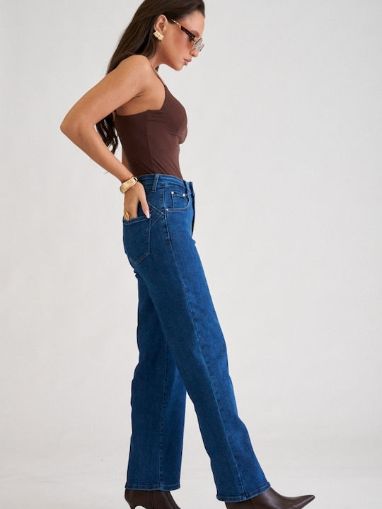 Damen Jeans Hosen in Breit Bein Stil