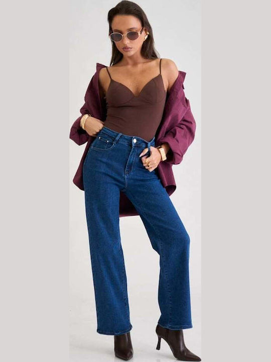 Damen Jeans Hosen in Breit Bein Stil