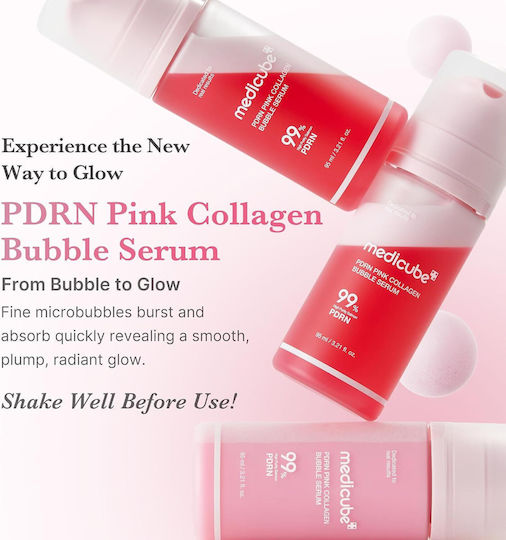 Medicube PDRN Pink Collagen Bubble Serum Hidratant Pentru Față cu Colagen pentru Strălucire 95ml