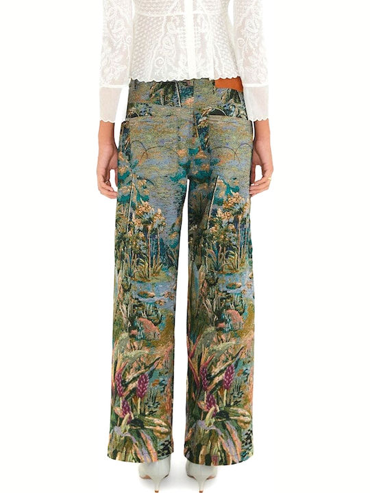 Farm Rio Women's Jean Pants in Wide Leg Style