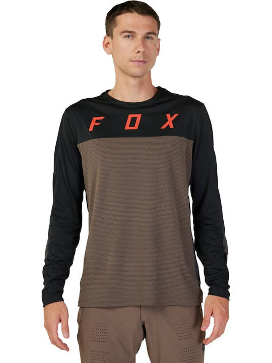 Fox Defend Tricou Pentru Bărbați Motocross Mânecă Lungă Culoare Maro