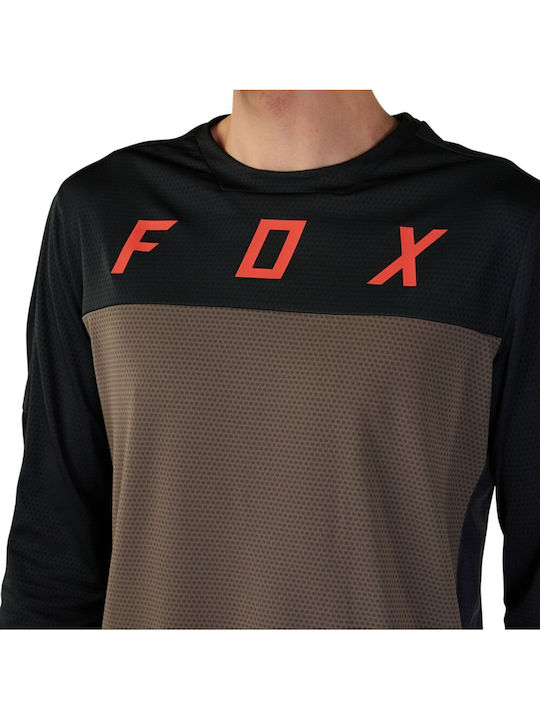 Fox Defend Tricou Pentru Bărbați Motocross Mânecă Lungă Culoare Maro