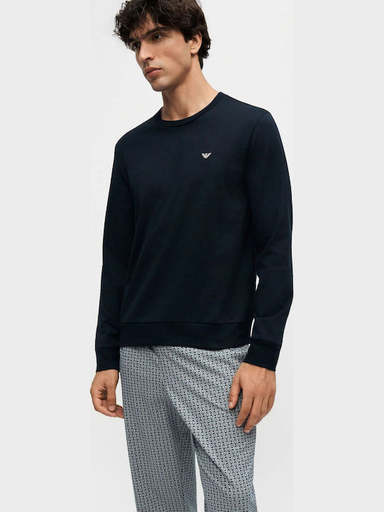 Emporio Armani Sommer Herrenpyjama Baumwollene Blue Eagle Pr