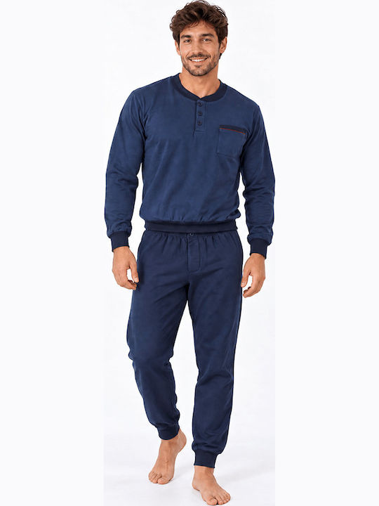 Comfort Pijama de vară pentru bărbați Albastră