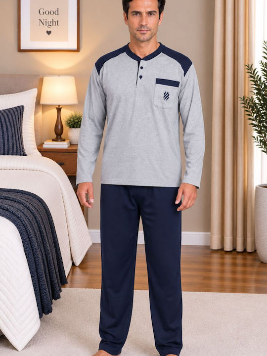 Rimoli Winter Men's Pyjamas Dark Blue Rimoli Winter Men's Pyjamas Dark Blue