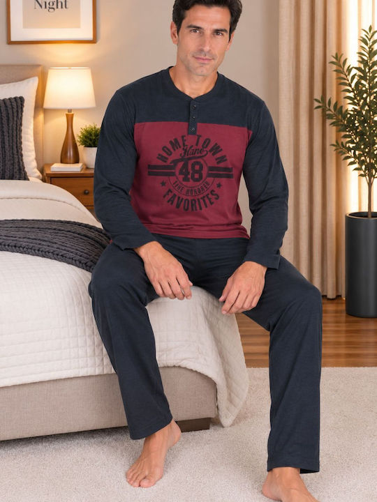 Rimoli Winter Men's Pyjamas Burgundy