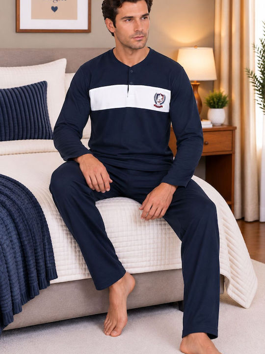 Rimoli Winter Men's Pyjamas Dark Blue