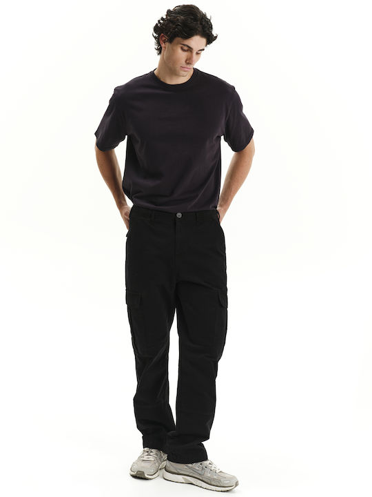 Ανδρικό Παντελόνι Cargo Relaxed Fit Μαύρο