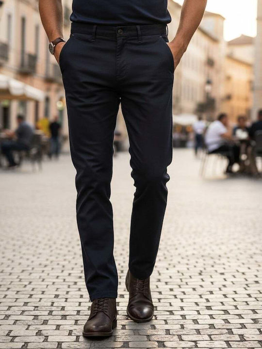 Men's Trousers with Straight Leg Navy Blue