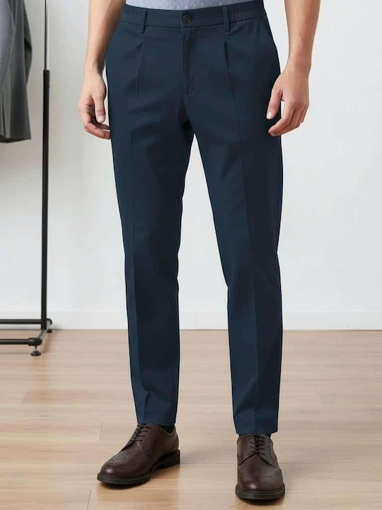 Men's Trousers with Straight Leg Navy Blue