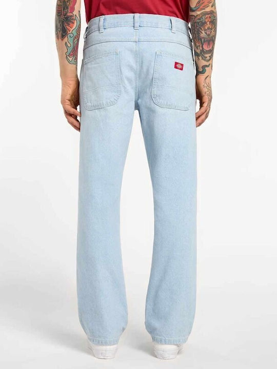 Men's Jeans Pants Relaxed Straight Fit Fog Blue