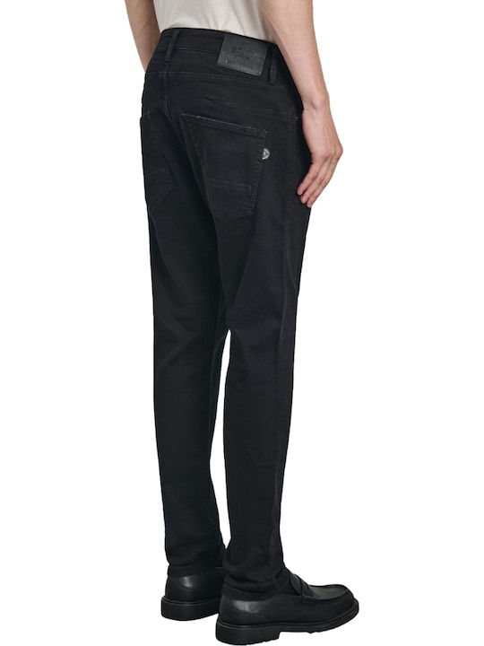 Herren Jeanshosen Elastisches Slim Fit Herren Jeans Schwarz