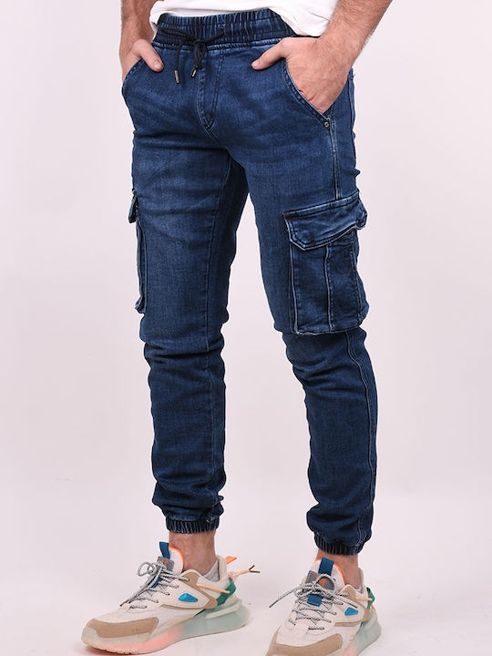 Herren Jeanshosen Cargo Blau