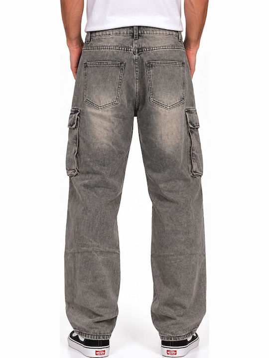 Herren Jeanshosen Cargo Gekürztes Grau