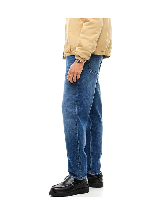Men's Jeans Pants Regular Tapered Fit Blue