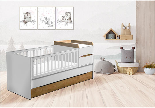 Bebe Stars Σετ Βρεφικού Δωματίου με Κρεβάτι, Συρταριέρα, Αλλαξιέρα & Στρώμα Λευκό / Λευκό Bebe Stars Σετ Βρεφικού Δωματίου με Κρεβάτι, Συρταριέρα, Αλλαξιέρα & Στρώμα Λευκό / Λευκό