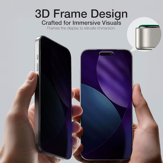 Amazingthing Titan +care Matte Privacy Glass Iphone 18 Pro Max Mounting Frame Ip18xmpfgla