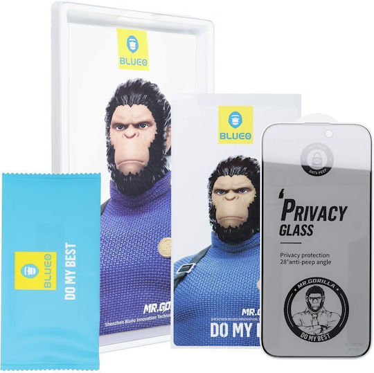 5d Mr Monkey Glass Samsung Galaxy Fold 8 Черен Anti-peep Strong Privacy