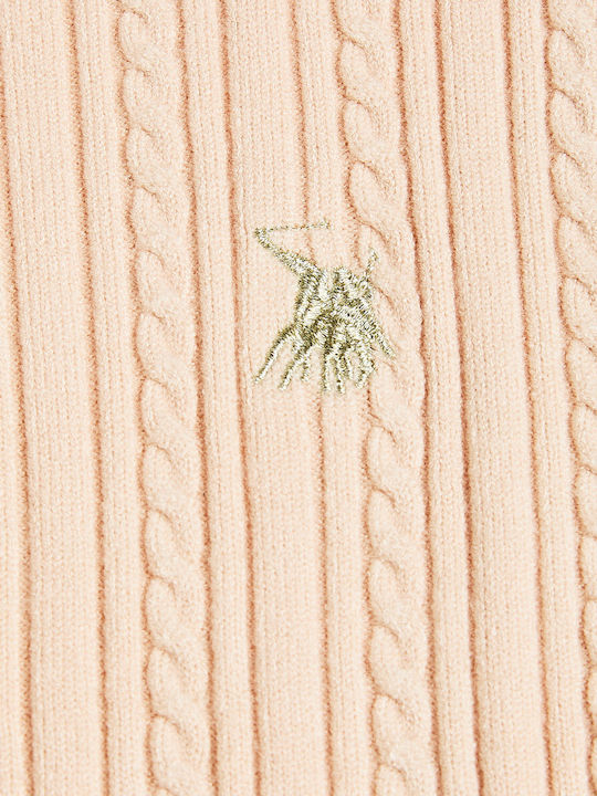Mädchenkleid Gestrickt Beiges