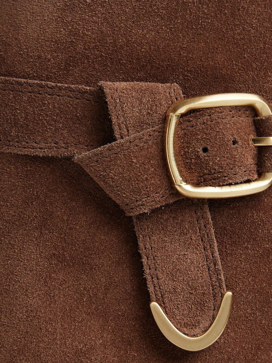 Damenstiefel Braun Wildleder