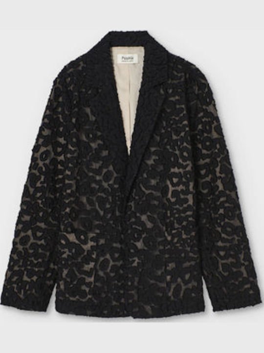 Psophia Langes Damen Blazer Schwarz