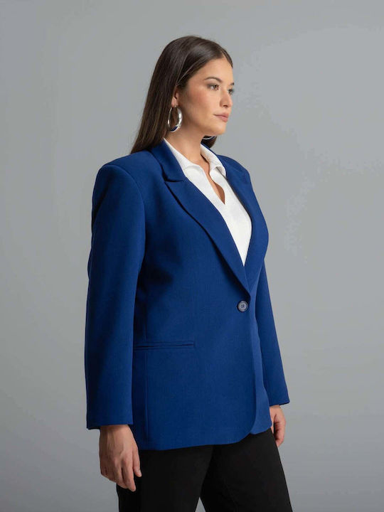 Mat Fashion Дамско Сако Син 0039.4508.НЕТТО-Royal-Blue
