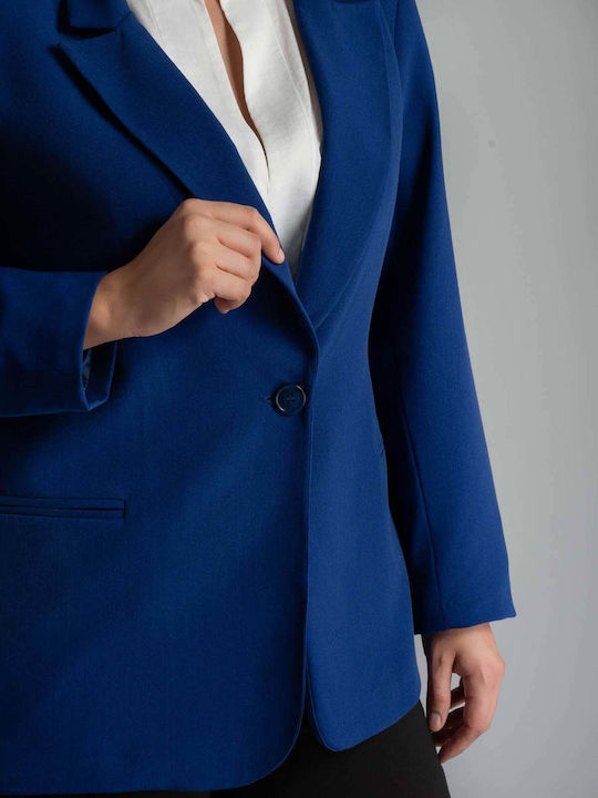 Mat Fashion Дамско Сако Син 0039.4508.НЕТТО-Royal-Blue