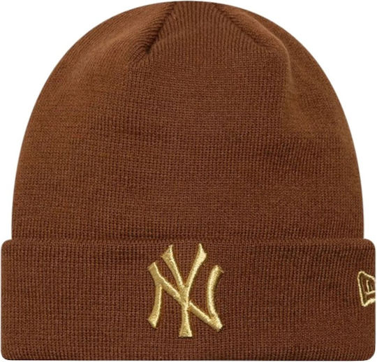 New York Yankees Beanie Women's Knitted Beanie in Brown Colour