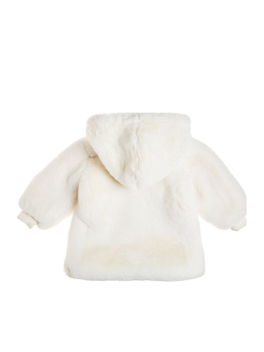 Kids Cardigan Furry with Ecru Hooded