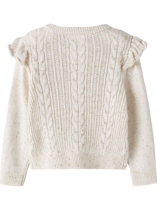 Kids Knitted Beige Cardigan