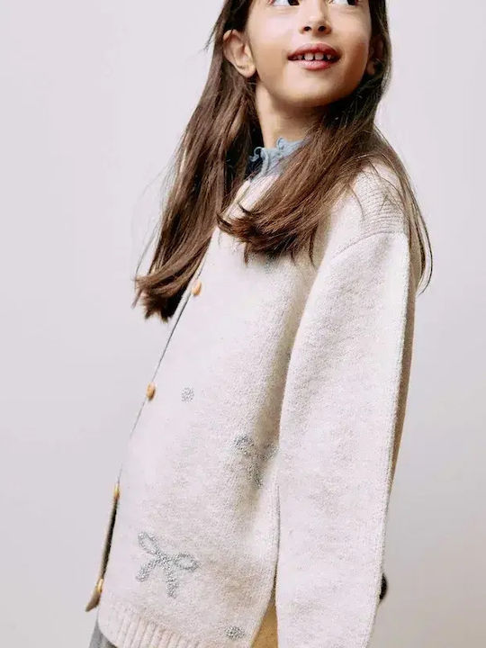 Kids Knitted Cardigan Ecru