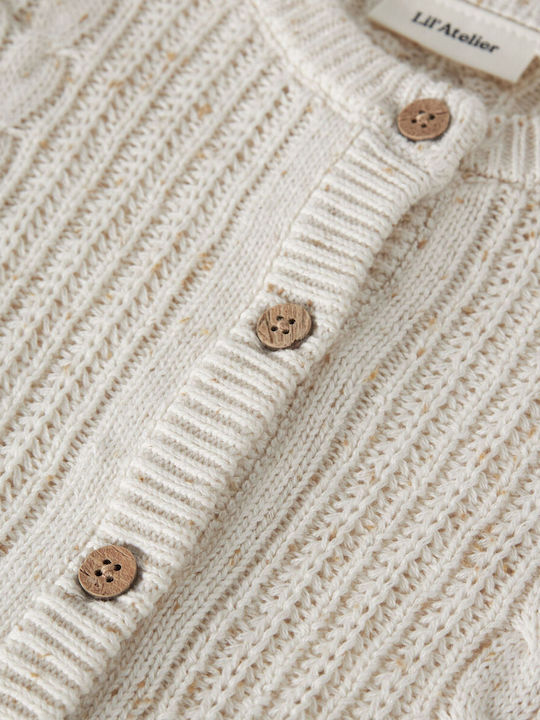 Kids Knitted Beige Cardigan