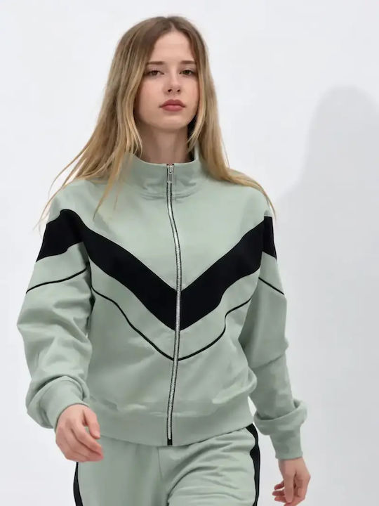 Kinder-Strickjacke Baumwolle Mint