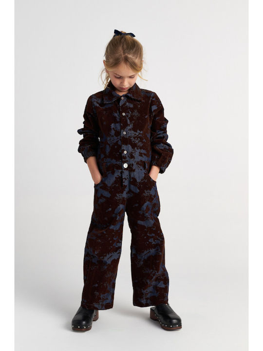 Two In A Castle Kids' Denim Jumpsuit Brown Two In A Castle Kids' Denim Jumpsuit Brown