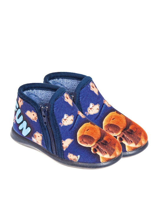 Capybara Kinderhausschuhe Stiefel Blaue