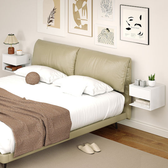 Wooden White Bedside Tables 2 Pieces 40x35x30cm
