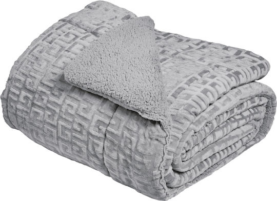 Das Home Комбинирано Одеяло с Пълнеж Холофайбър Двойно 220x240см Sherpa Сив 12 togs