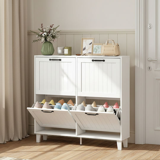 Wooden Shoe Organizer from Bamboo 99.5x24x93.3cm