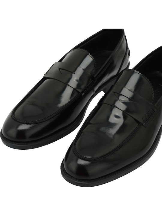 Leather Men's Loafers in Black Colour