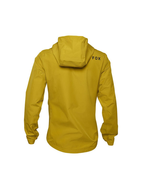 Fox Ranger Men's Waterproof Cycling Windbreaker Jacket Long Sleeve Yellow